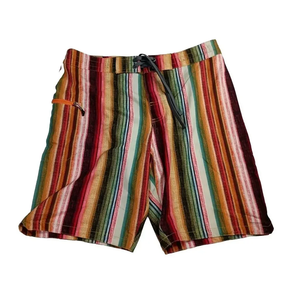 Prana Board Shorts Swim Fenton Baja Striped Colorful 1969521 Men's‎ 32 9